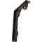 Ekena Millwork Fleur De Lis Wrought Iron Bracket, (Single center brace), Antiqued Pale Gold 1 1/2"W x 5 1/2"D x 8"H BKTM01X05X08SFLAPG - alternate 1